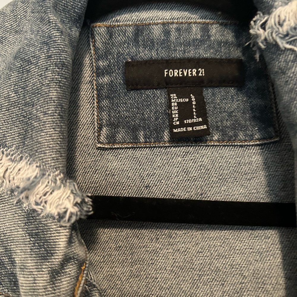 Forever 21 Ripped Blue Jean Jacket - Picture 2 of 2